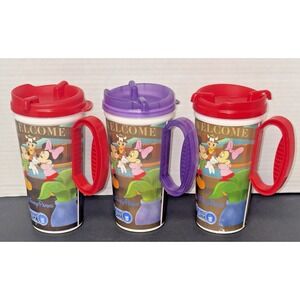 Vintage 1990s Disney Parks Rapid Fill Mugs (Set of 3) | 16oz Refillable | Kids